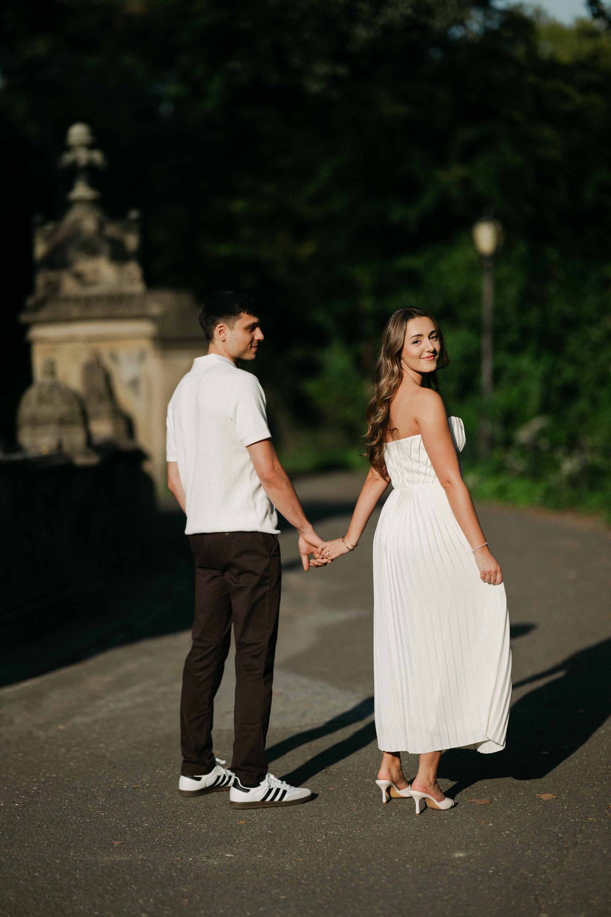 Central Park engagement photos of Celena and Cameron in New York City