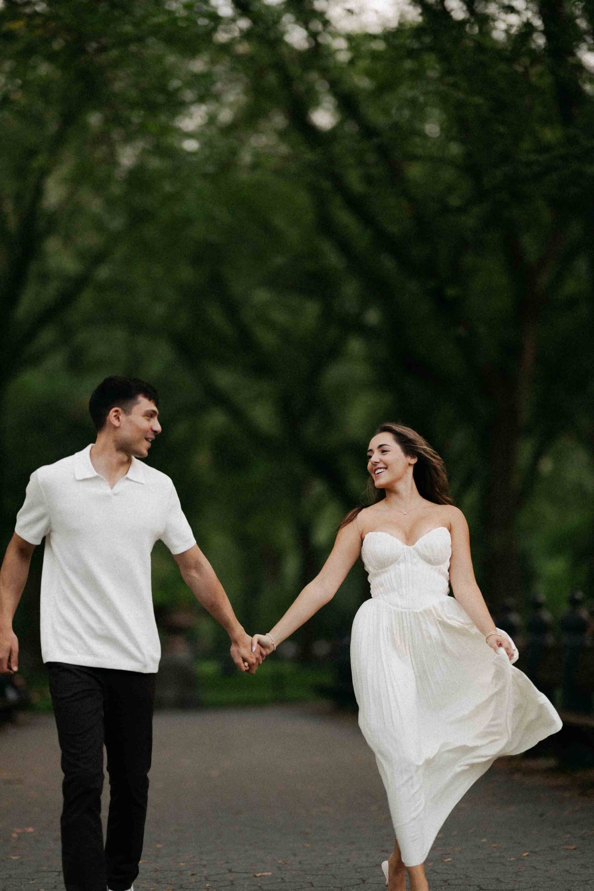 Effortless documentary engagement session in Central Park, New York City