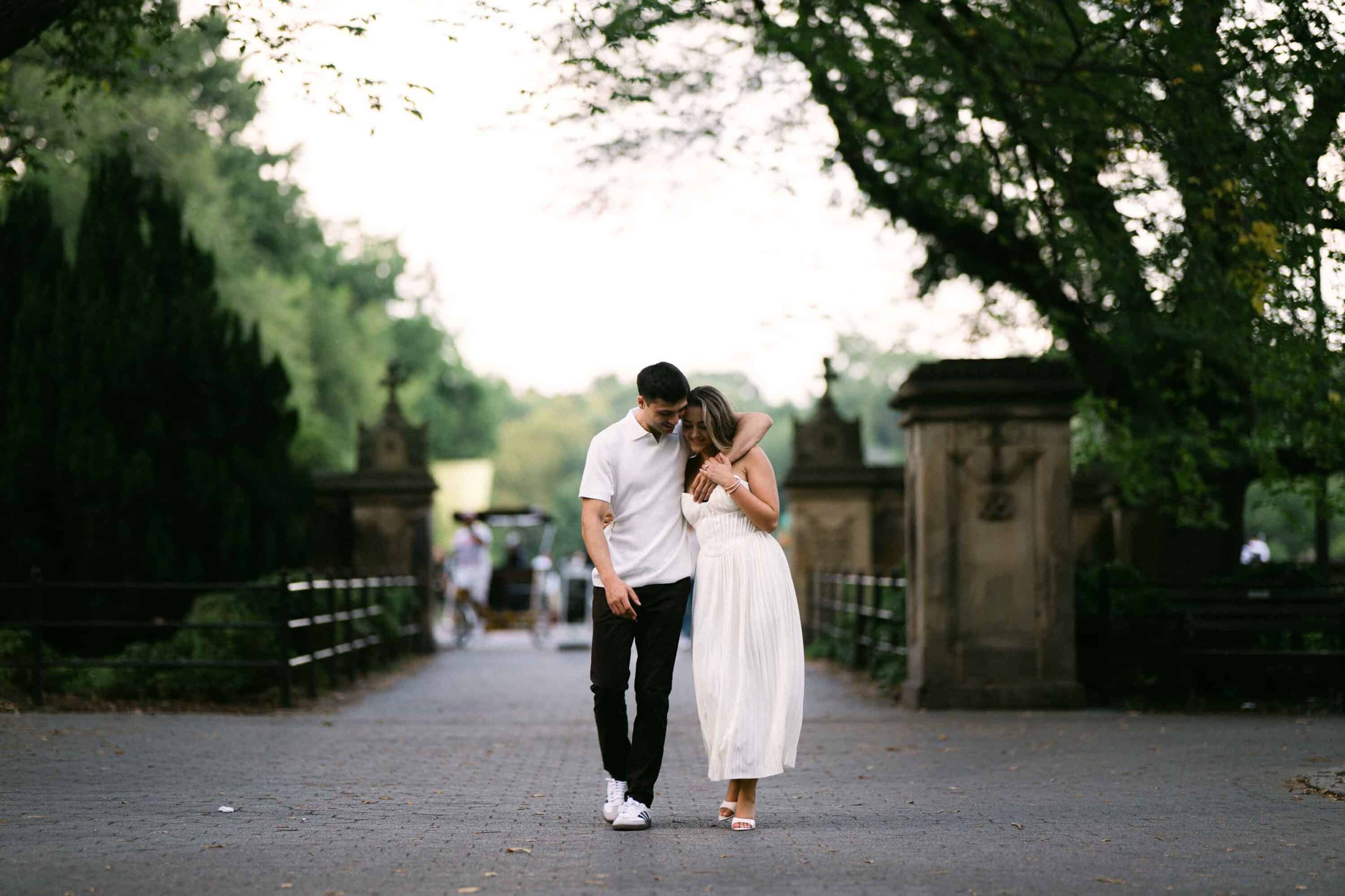Central Park engagement photos of Celena and Cameron in New York City