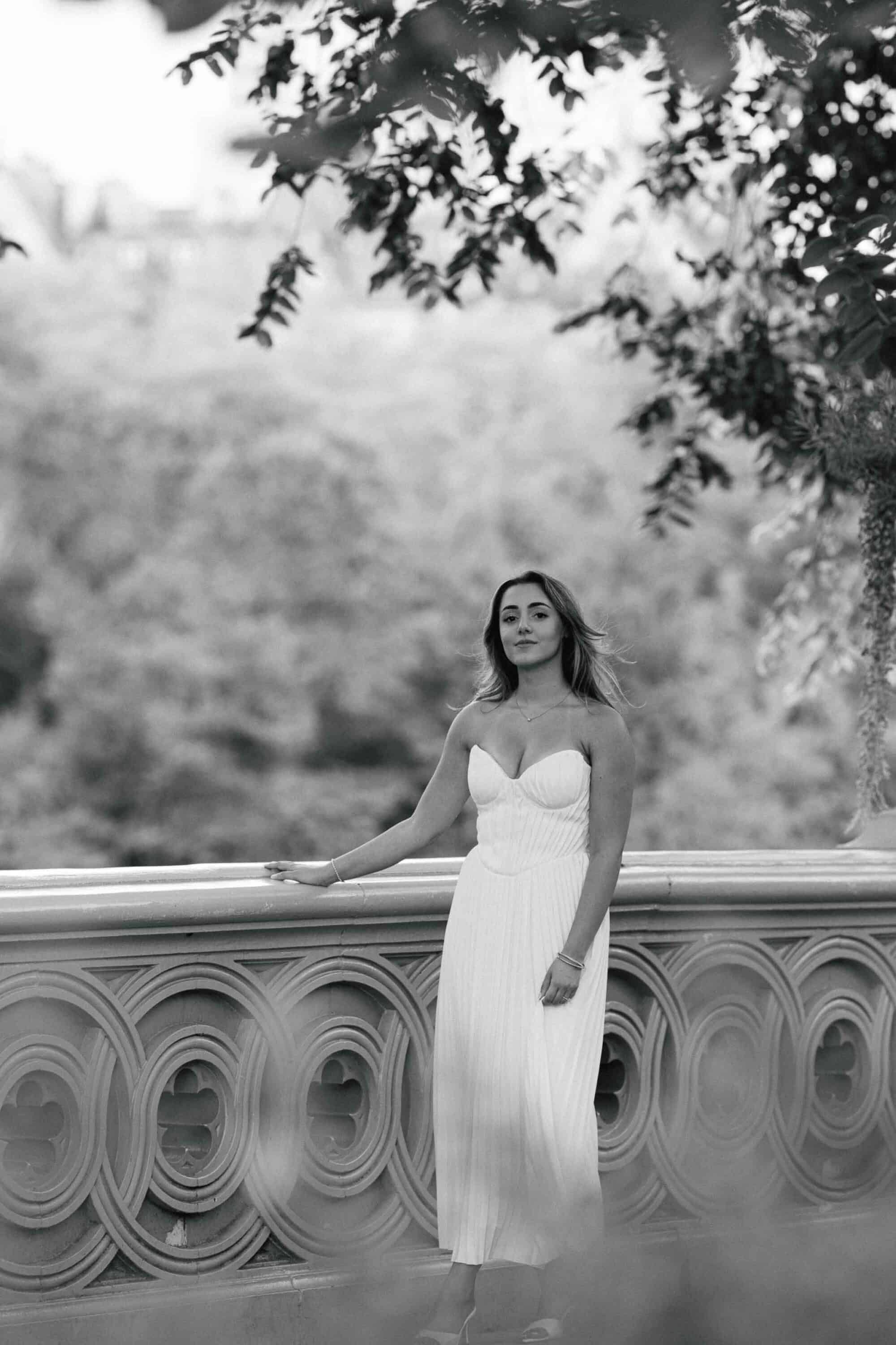 Celena and Cameron sharing a quiet moment during their Central Park engagement session
