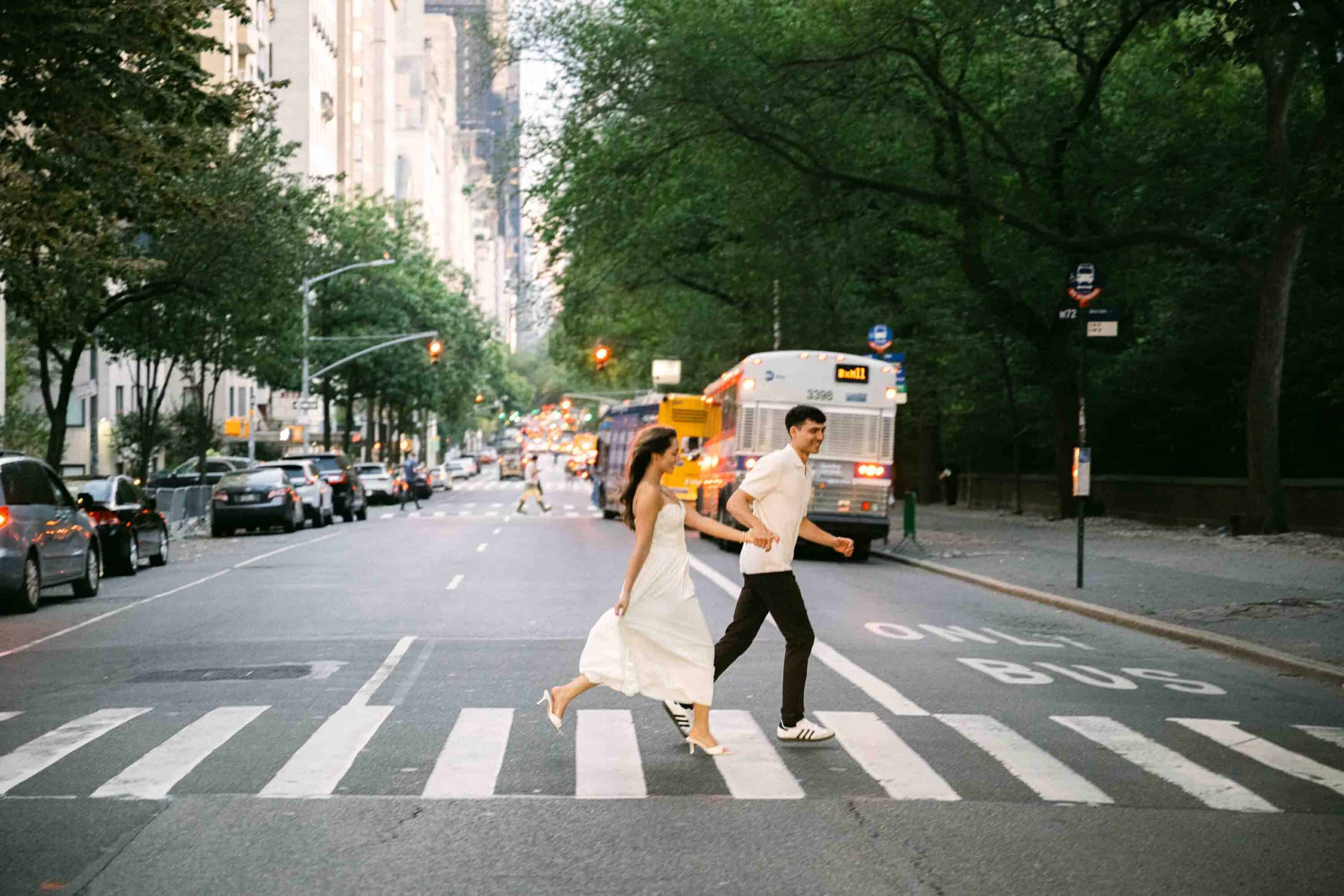 Central Park engagement photos of Celena and Cameron in New York City