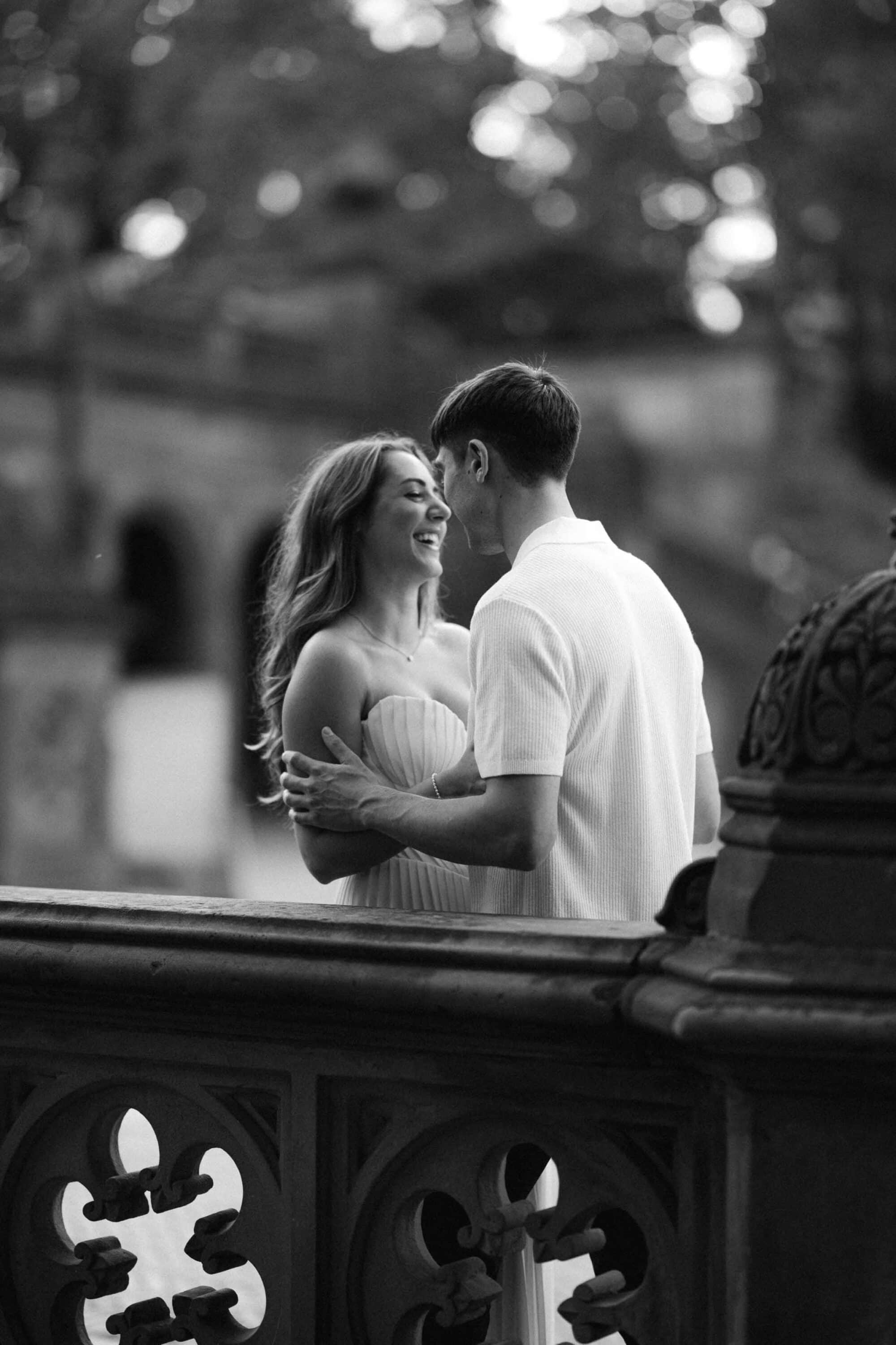 Central Park engagement photos of Celena and Cameron in New York City